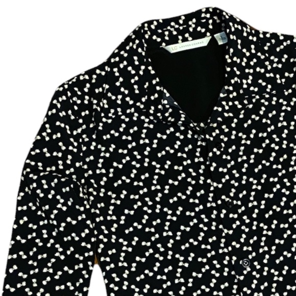 Lauren Conrad Womens Button Down Shirt , Womens Printed Button Down Shirt - Picture 7 of 11